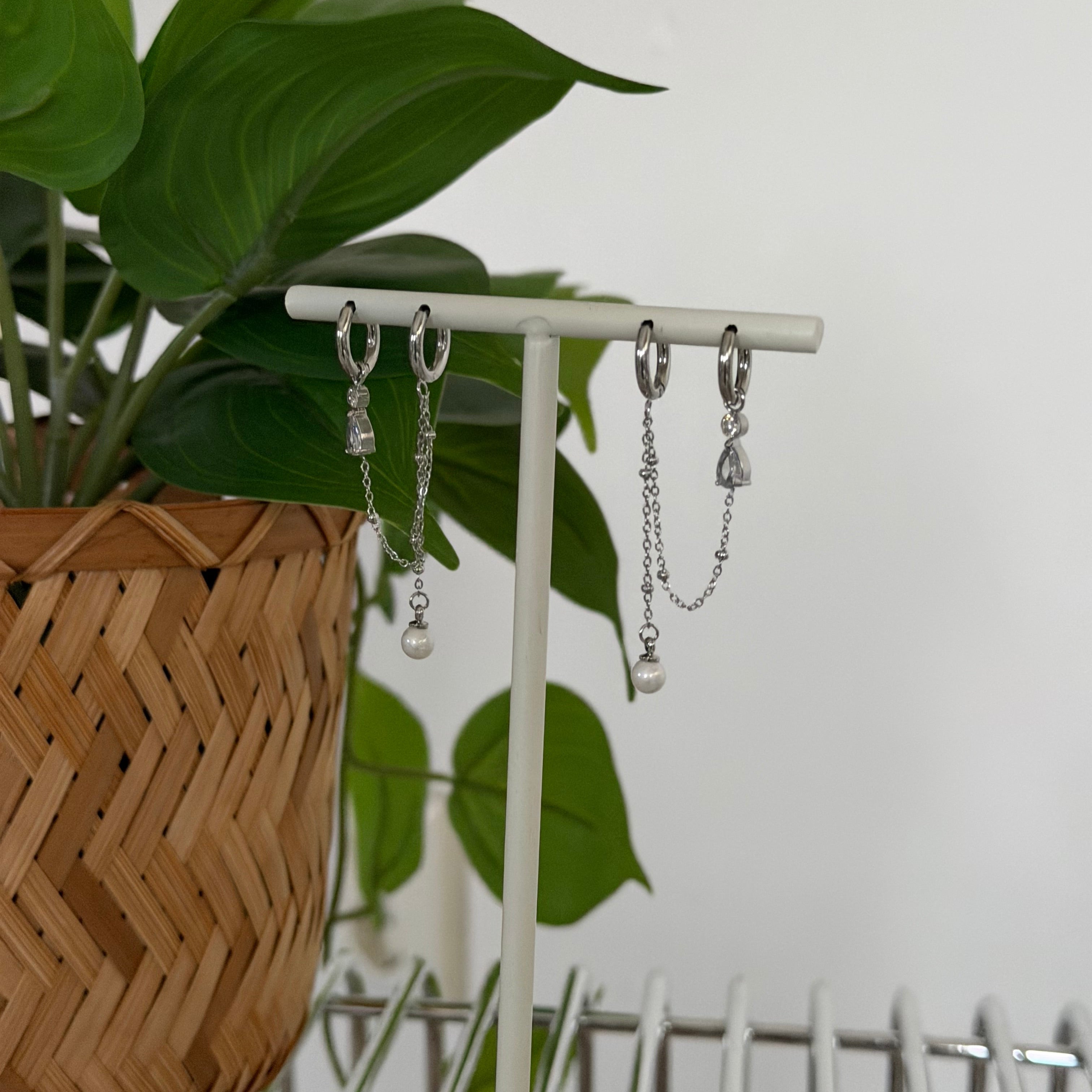 Pearl Chain Earrings