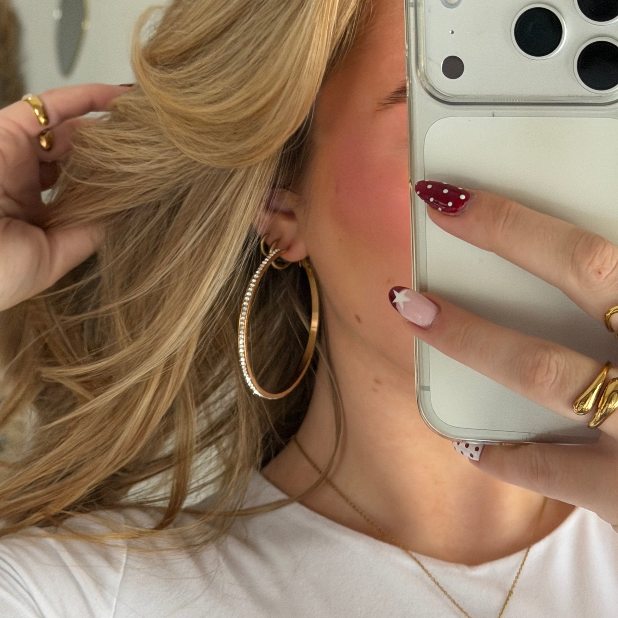 Glitter Hoops Large - Lunéah