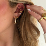 Half Glitter Hoop - Lunéah