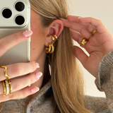 Braided Gold Hoop Earring