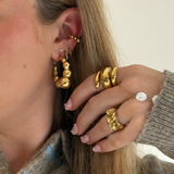 Beaded Statement Hoops