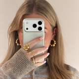 Beaded Statement Hoops