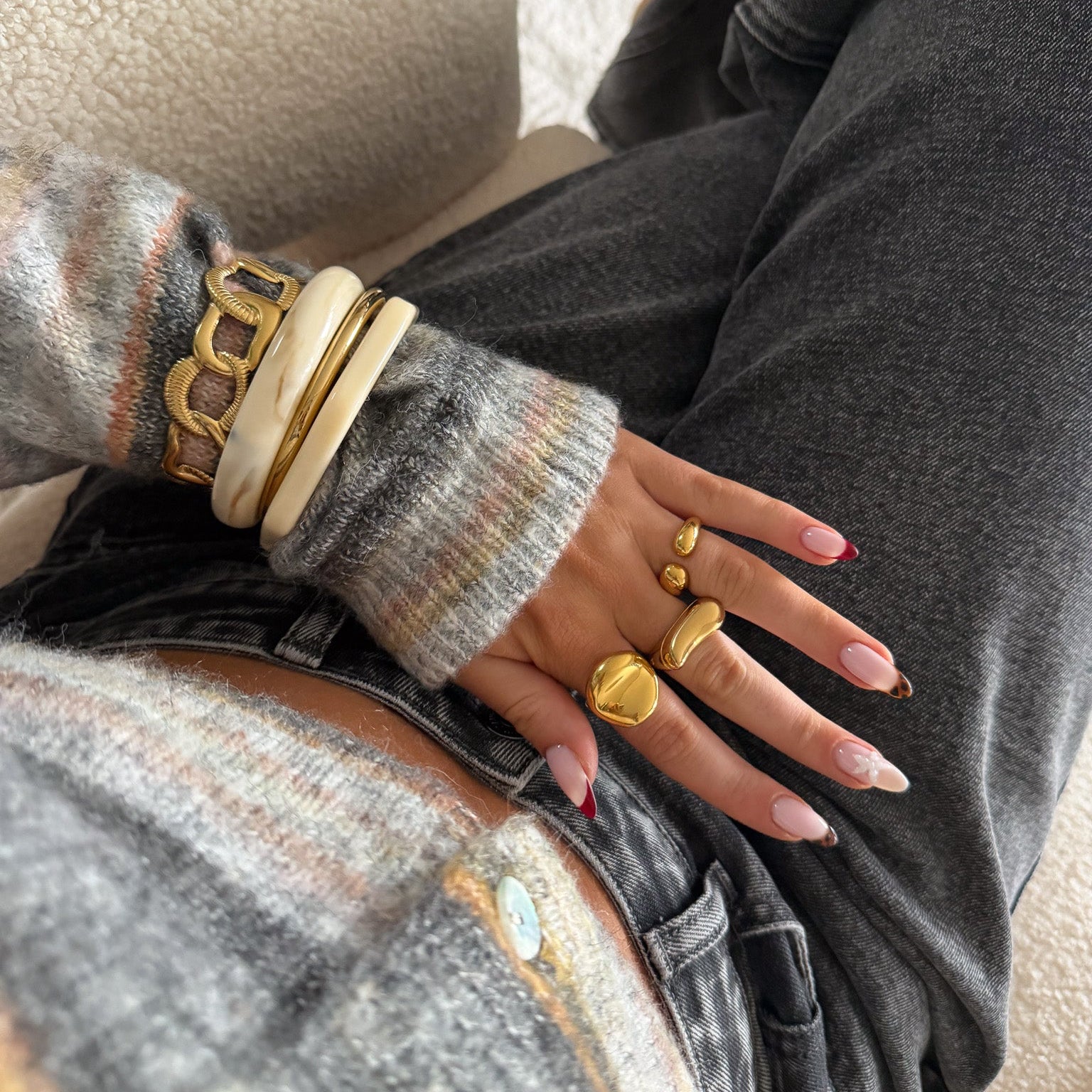 Rounded Statement Ring - Lunéah