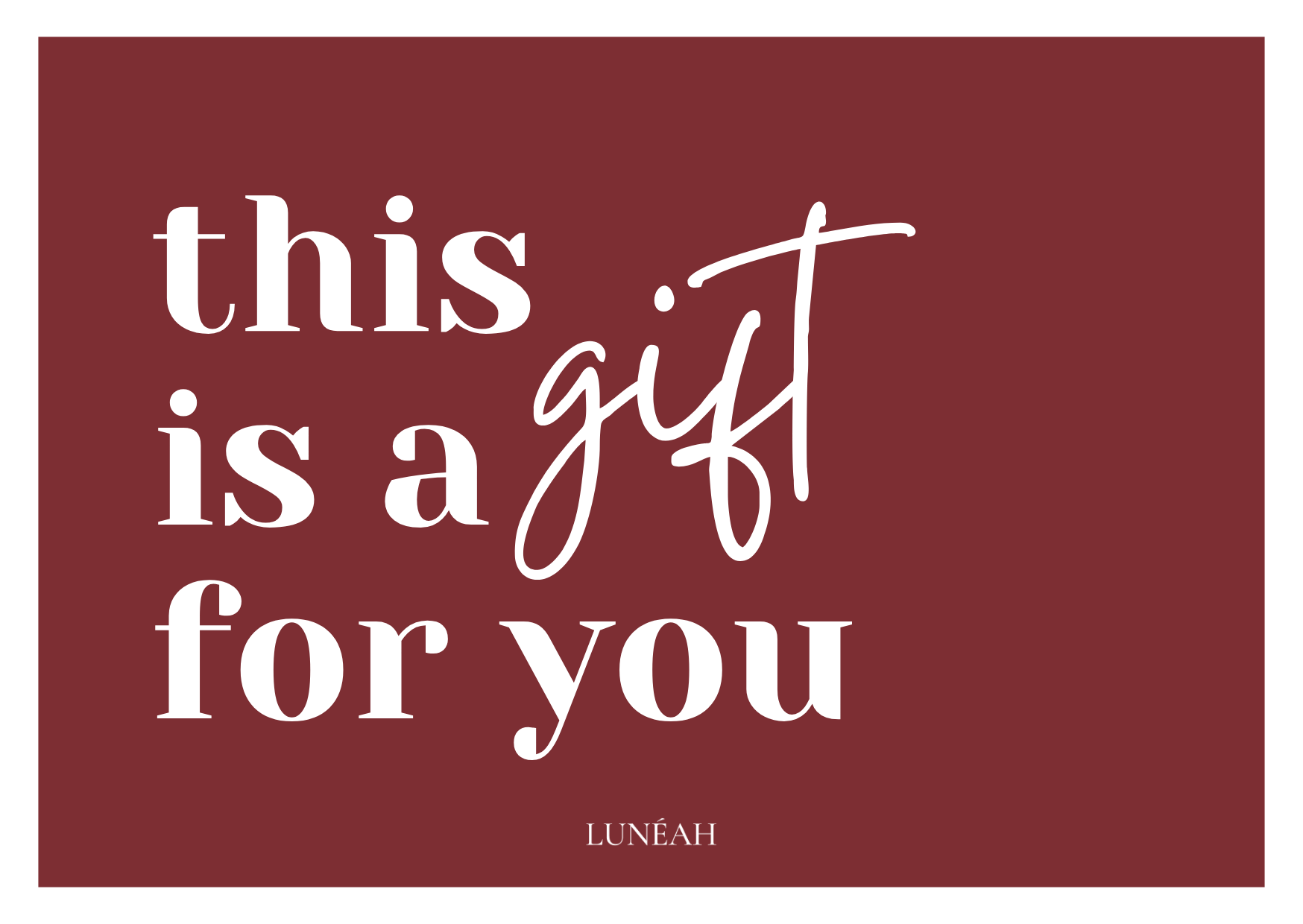 Lunéah digitale giftcard - Lunéah