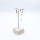 Pearl Heart Chain Earrings - Lunéah