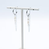 Pearl Drop Chain Earrings - Lunéah