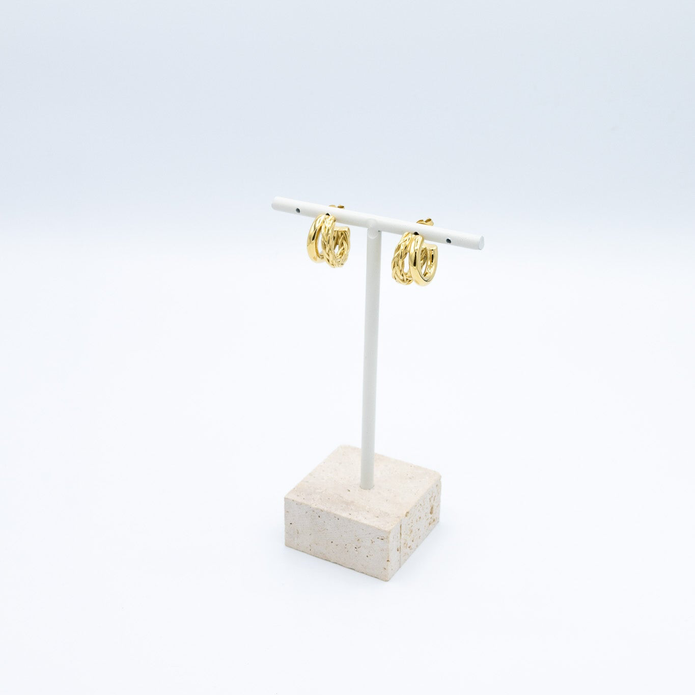 Braided Gold Hoop Earring