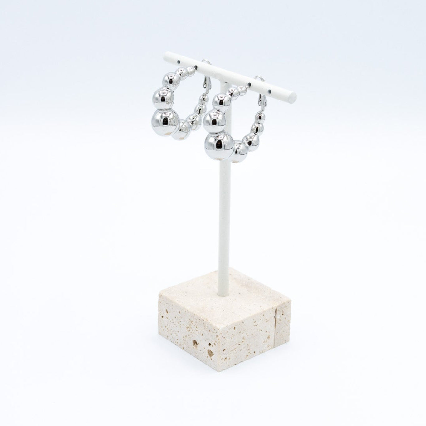 Beaded Statement Hoops