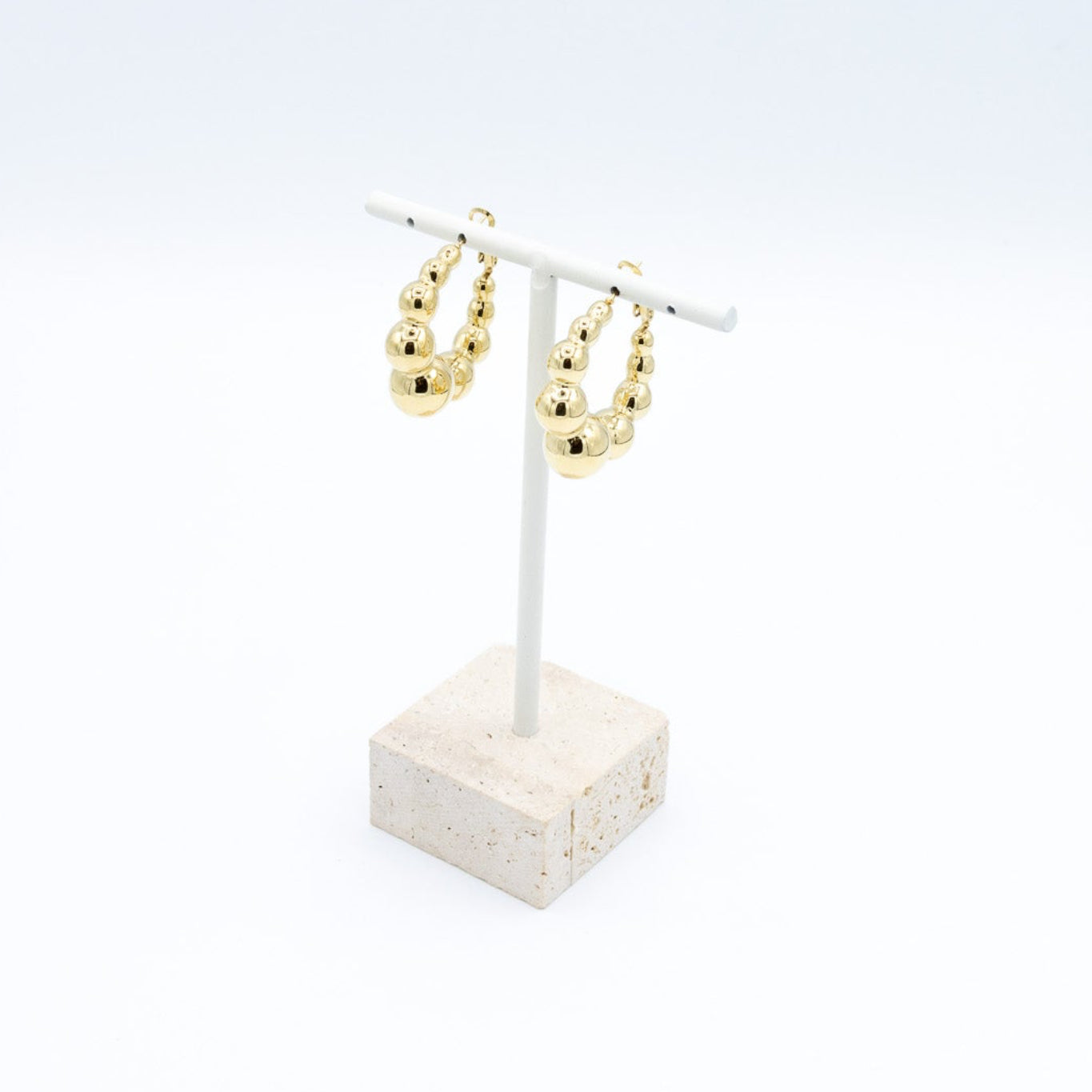 Beaded Statement Hoops